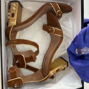 Aquazzura Brown Sandal Size 38.5